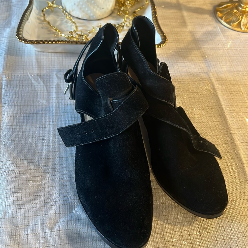 black MK booties